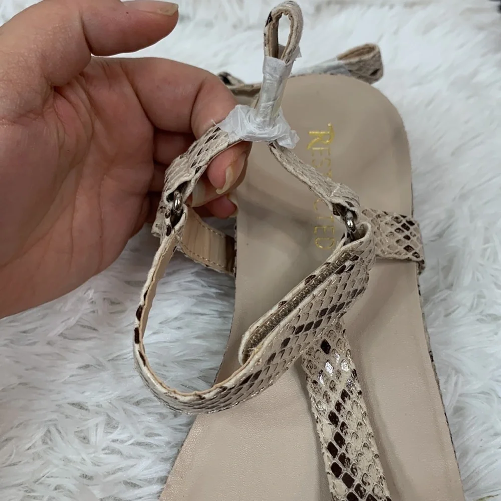 Restricted Snakeskin Sandals- NWT